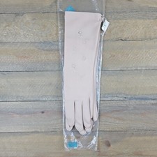 Vintage Sears  Roebuck Ladies Nylon Stretch Gloves Beige Size B 7.5 -8.5 NEW