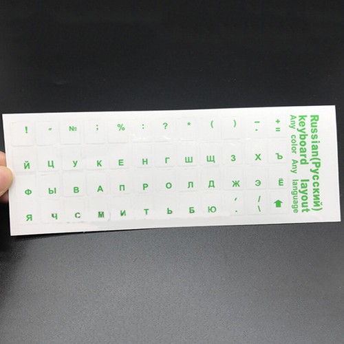Universal Russian Transparent Keyboard Stickers For Laptop Letters - Photo 8/16