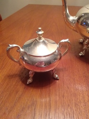 Sheridan Silverplate on Copper Tea Service 1940s-50's - Picture 4 of 9