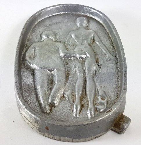 EROTIK, Seltener Art Deco Metall Aschenbecher, um 1920 K512 - Picture 7 of 12