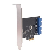 PCI Express USB 3.0 19 Pin Expansion Card PCIE 1X to 2 Ports USB 3 19 Pin5795