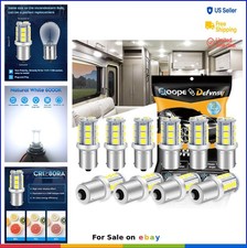 LED Light Bulbs 1156 1141 BA15S Super Bright 6000K 300 Lumens Pack of 10 for RV