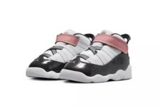 Jordan 6 Rings Toddler Shoes White/Anthracite/Red Stardust Size 6c NEW 
