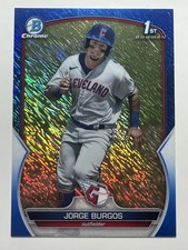 2023 Bowman Chrome Prospects #BCP-98 Jorge Burgos Blue Shimmer Refractors /150