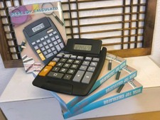 Lotto 4 Calcolatrici da Scrivania Display Regolabile 5,5"x7,5" Nuove in Scatola AFFARE