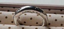 Chanel Women's Logo Ring, Sterling Silver 925, Size 7.