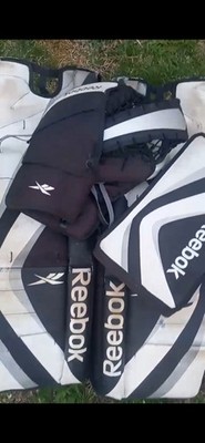 Reebok Junior Street Hockey Goalie Kit(leg pads, a blocker, and a catch glove)