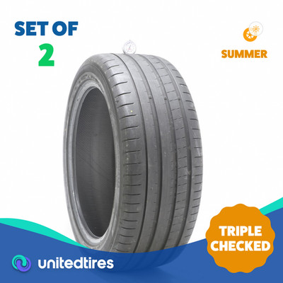 Set of (2) Used 275/45R21 Yokohama Advan Sport V107 110Y - 7.5/32