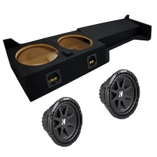 Kicker 43C104 10" Subwoofer Fits 05-19 Nissan Frontier Crew Cab Sub Box 150W Amp