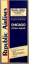 Republic Airlines CHICAGO Timetable Effective June 1, 1986