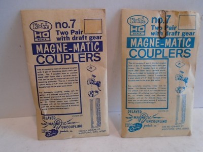 Kadee no.7 HO Magne-Matic Couplers Two Pair w/Draft Gear 2 PACKAGES NEW