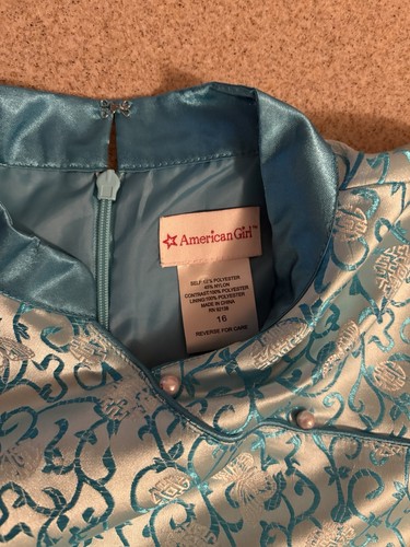Y2K American Girl Blue Butterfly Kimono Dress Size 16 - Picture 3 of 4