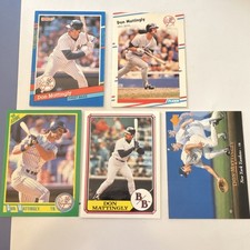 Donruss Fleer Score Topps Upper Deck MLB 5 Card Lot Don Mattingly Yankees