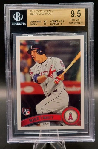 2011 Topps Update Mike Trout Rookie #US175 BGS 9.5 GEM MINT! 🔥