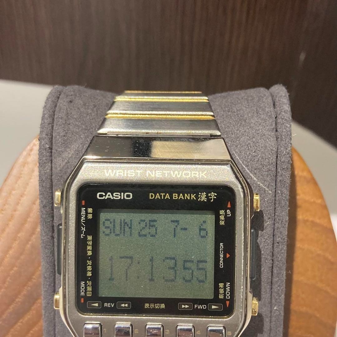 イ*キ様 CASIO DATA BANK 漢字 DKW-100 Casio DKW-100 Kanji Data Bank Vintage Digital Watch Stainless