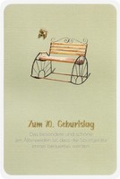 70. Geburtstag - Finest Collection Karte Mit Briefumschlag Plastikfrei Unverpack