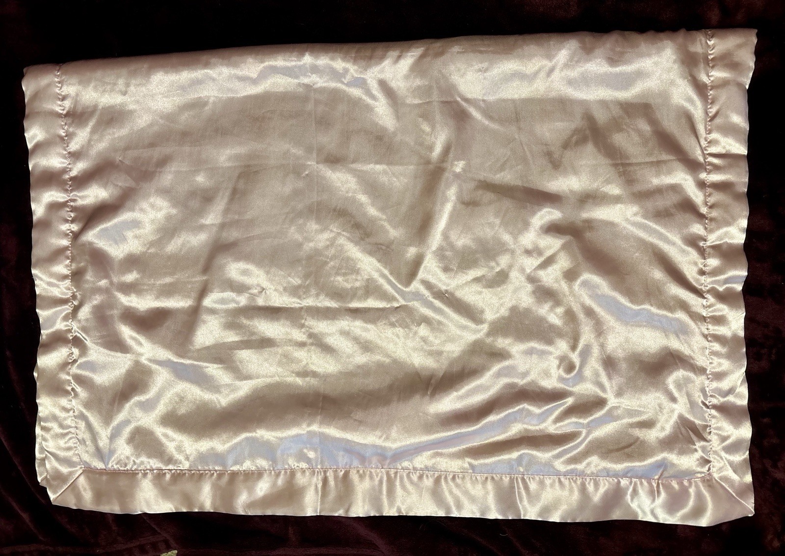 Kids Line Pink Satin Trim Blanket with Gingham and Satin Butterflies