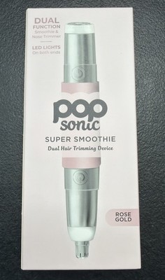 Pop Sonic Super Smoothie Dual Hair Trimming Device Limited Rose Gold New