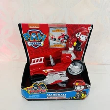 Paw Patrol Moto Pups MARSHALL Deluxe Motorcycle Pull Back Vehicle & Figure NEW