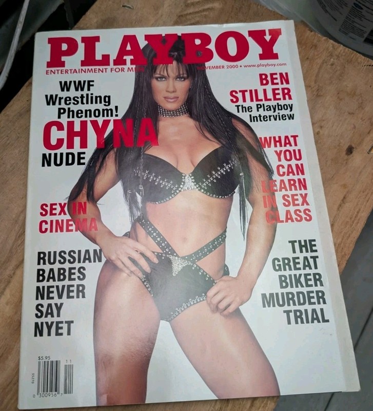 November 2000 issue featuring WWE wrestler Chyna on the cover.