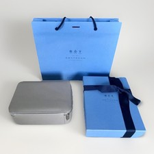 Custodia da viaggio per gioielli in pelle SMYTHSON Panama - nuova con scatola + borsa - tortora - prezzo consigliato £ 665