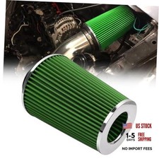4 Inch Cone Air Filter 102mm High Flow 231mm Tall Green 4 Short Green