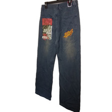 JNCO Women's Blue Denim Wide-Leg Jeans Size Large Retro 90's