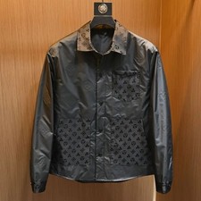 Men's Geometric Pattern Lightweight Jacket Casual Spring Autumn Windbreaker Top