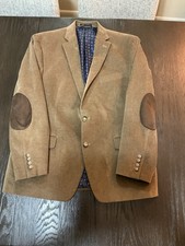 Ralph Lauren Corduroy Sport Coat Jacket Brown Elbow Patches Sz 43R
