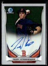 2014 Bowman Chrome Prospect Autographs Teddy Stankiewicz Auto Boston Red Sox