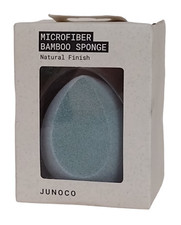 Junoco MICROFIBER BAMBOO SPONGE Natural Finish ANTIMICROBIAL HYDROPHILIC Blue