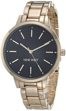 Nine West Women Japanese Quartz Dress Watch with Metal Strap, Gold, 14 Model ...