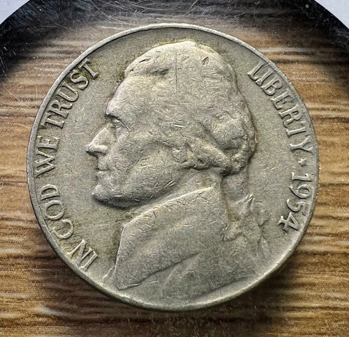 1954-P Jefferson Nickel - Actual Coin Shown - Free Shipping & Tracking INV#137