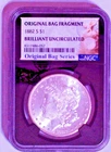 1880-S Morgan Silver Dollar NGC BU Original Bag Fragment Brilliant Uncirculated