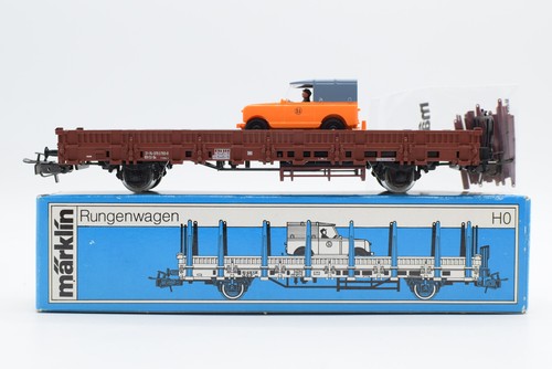 Märklin H0 4722 Rungenwagen mit Land-Roover  Os der SJ | Condition: Gebraucht
