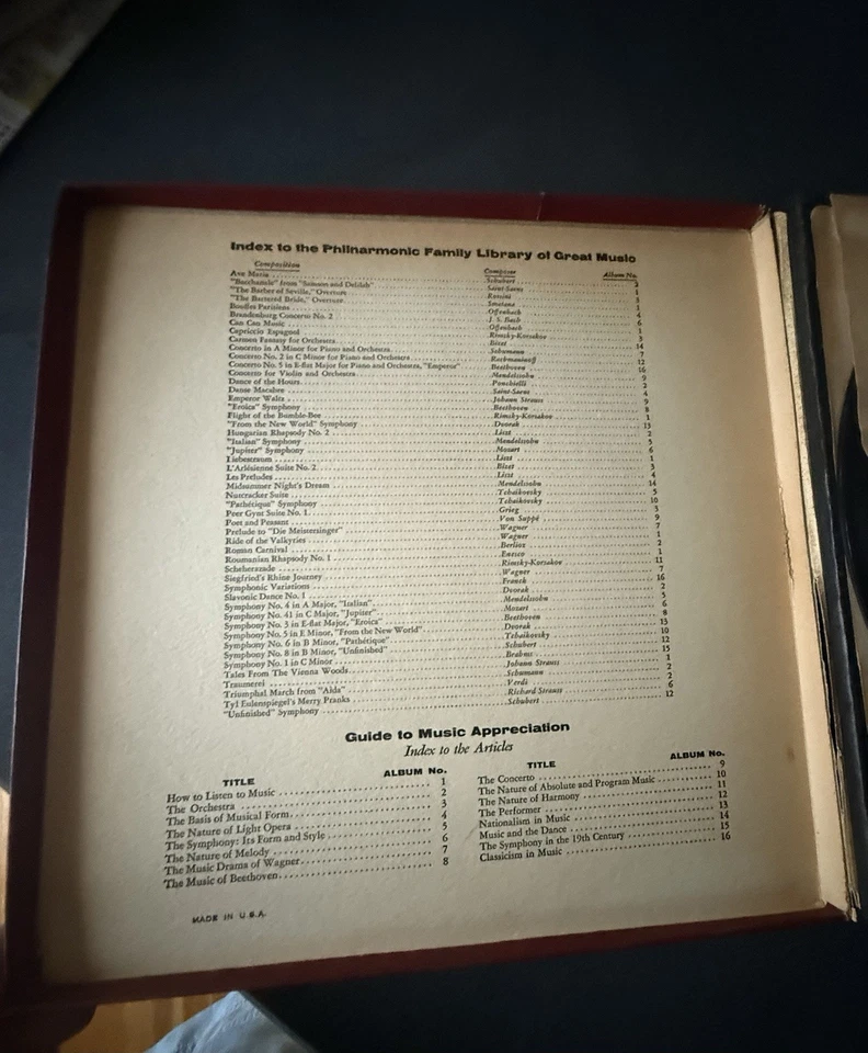 1959 Philharmonic Family Library of Great Music LP Record Album #VintageMusic - Image 4 of 4