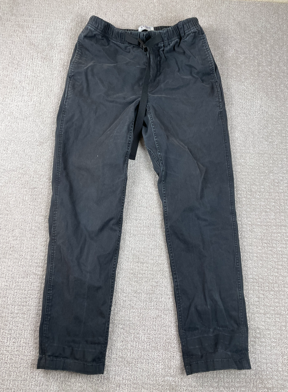 Stoic Pants Mens Small Black Venture Outdoor Belted Cotton Hiking Performance