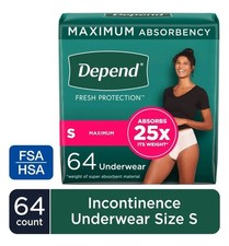 Depend Fresh Protection Adult Incontinence Underwear for Women Sm. 64ct 5516300