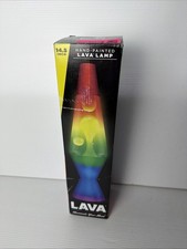 New Lava Lite 14.5'' Rainbow - Tricolor Lava Lamp Decor, Lamp