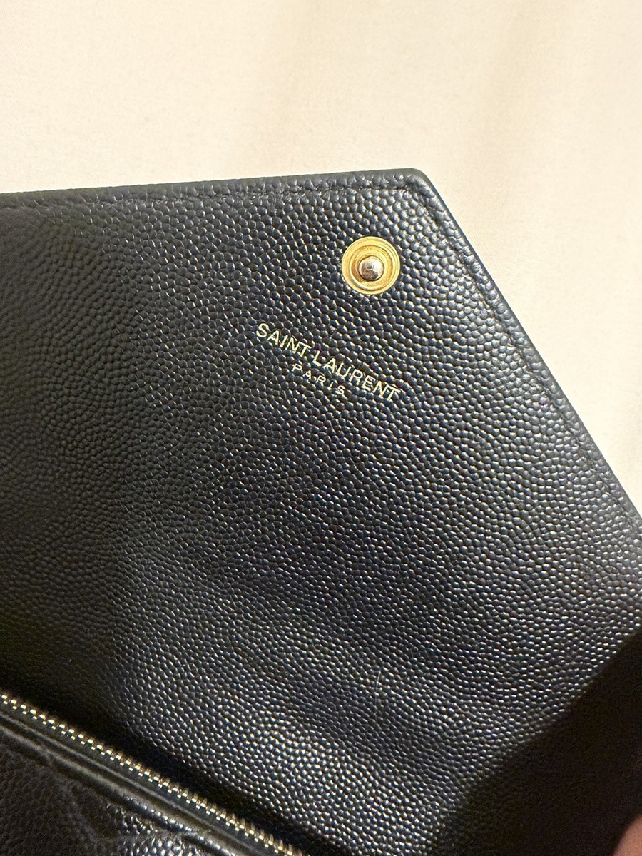 YSL Saint Laurent Cassandra Long Wallet Leather Black | eBay
