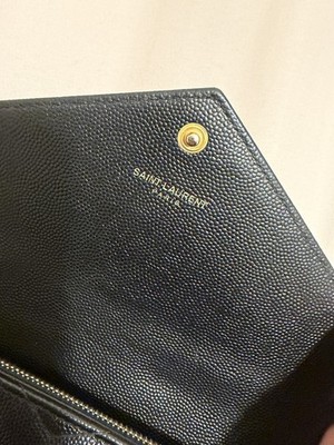 YSL Saint Laurent Cassandra Long Wallet Leather Black | eBay
