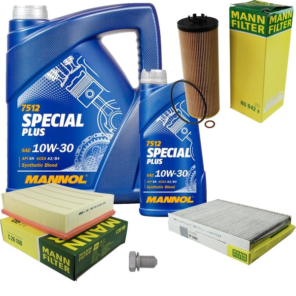 Mann Inspektionspaket 6L Mannol Special Plus 10W-30 FüR Skoda Superb I 2.5 Tdi-image
