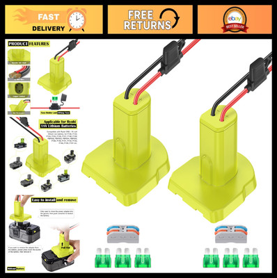 Power Wheel Adapter for 18V Battery Conversion Kit - 2 Packs, Fuses & 12AWG Wire