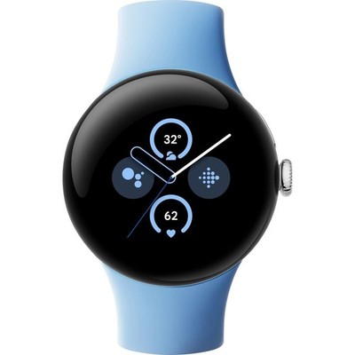 Google Pixel Watch 2 Smartwatch Polished Silver/ Bay (130 175 mm, 165 210 mm)