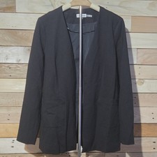 Calvin Klein Women  s Sz 8 Black Stretch Open Front Blazer Office Career Jacket
