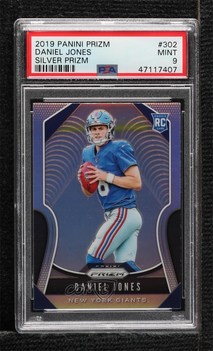 2019 Panini Prizm Rookies Silver Prizm Daniel Jones #302 PSA 9 MINT lz7