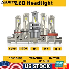 AUXITO H11 H8 9006 9005 H4 9003 LED Headlight Bulbs High Low Beam 30000LM