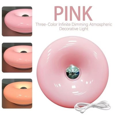 RGB Donut Table Lamp with Remote, Multi-Color Changing Atmosphere Light, Retro M
