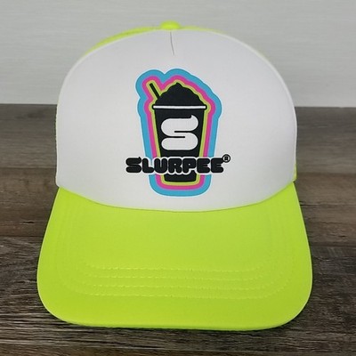 Limited Edition Slurpee 7-Eleven Trucker Hat Snapback Bright Neon 7-11 Hat