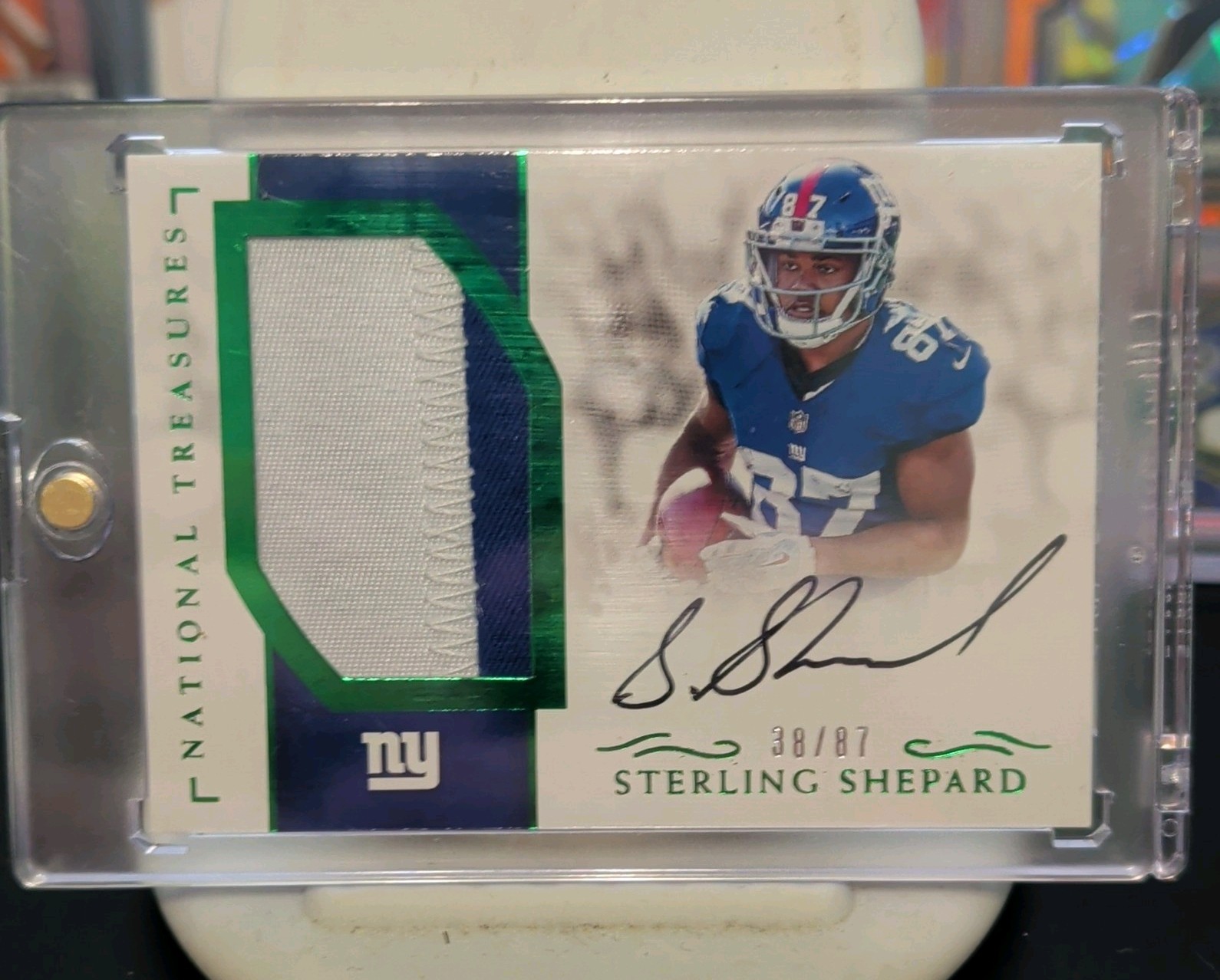 Panini 2016 National Treasures Sterling Shepard Green /87 RPA RC #RMS-SS